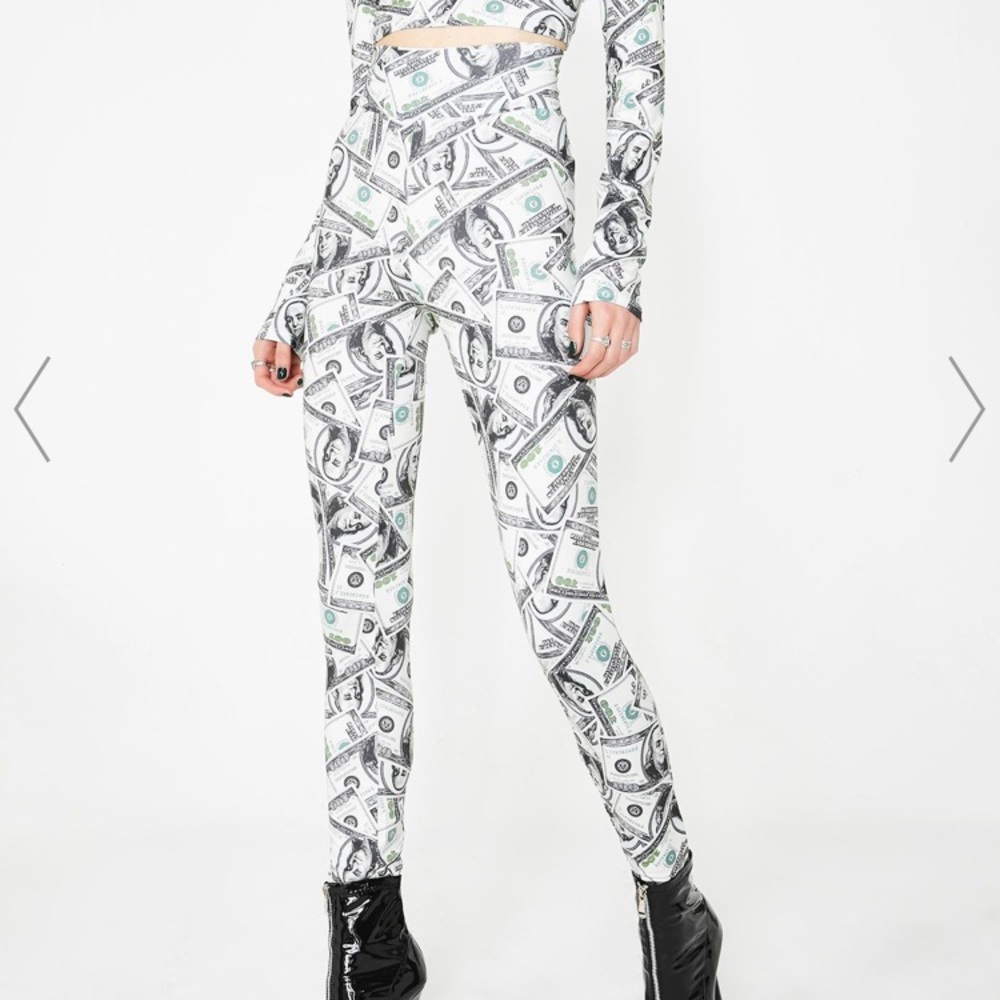 “Dolls kill” PAPER GANGSTA MONEY LEGGINGS